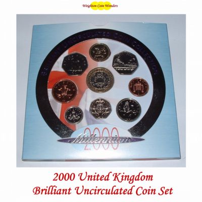 2000 Brilliant Uncirculated Coin Set - Millennium - Click Image to Close